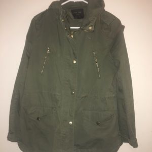 Medium Love Tree Army Utility Rain Jacket